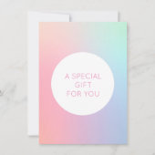 Invitation Certificats cadeaux beauté holographique Iridescen (Devant)