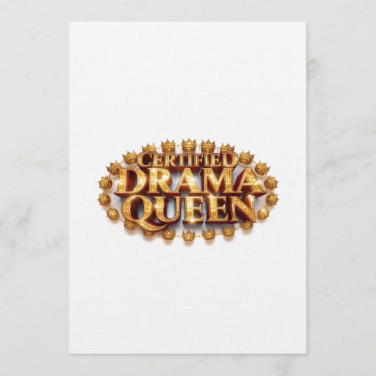 Invitation Certified Drama Queen (Devant)