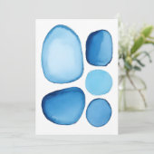Invitation Cerulean Blue Essence Abstrait (Debout devant)