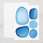 Invitation Cerulean Blue Essence Abstrait (Devant / Derrière)