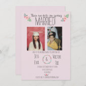 Invitation Ces deux enfants se marient ! (Devant / Derrière)