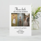 Invitation Ces enfants vont se marier la veille (Debout devant)