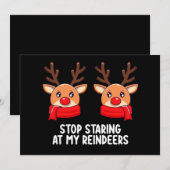 Invitation Cessez De Reprendre Mes Vacances De Noël (Devant / Derrière)