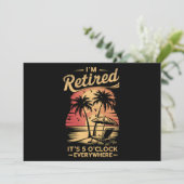 Invitation C'est 5 heures partout où je suis retraité été (Debout devant)