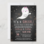Invitation C'est A Ghoul ! Baby shower d'Halloween Little Spi (Devant)