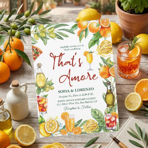 Invitation C'est Amore Cocktail de Citron Italien de Mariage