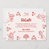 Invitation C'est Amore ! Détails italiens rouges (Devant)