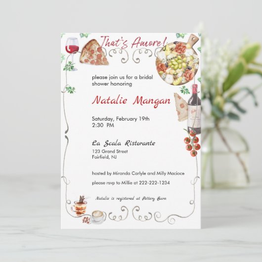 Invitation C'est Amore Fête des mariées 2 (Debout devant)