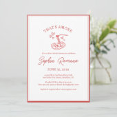 Invitation C'est Amore Fête des mariées main italienne tiré r (Debout devant)