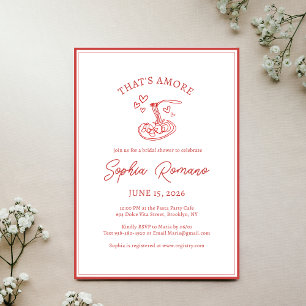 Invitation C'est Amore Fête des mariées main italienne tiré r