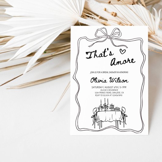 Invitation C'est Amore Fête des mariées - Table des banquets 