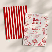 Invitation C'est Amore ! Fiançailles italien rouge