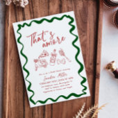 Invitation C'est Amore Hand Drawn Fête des mariées italienne