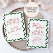 Invitation C'est Amore Hand Drawn Fête des mariées italienne