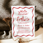 Invitation C'est Amore Hand Drawn Italien Rehearsal Dinner