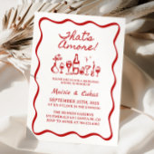 Invitation C'est Amore Hand Drawn Italien Rehearsal Dinner