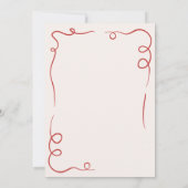 Invitation C'est Amore Italien Main Drawn Fête des mariées ro (Dos)