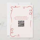 Invitation C'est Amore Italien Main Drawn Fête des mariées ro (Dos)