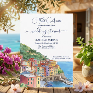 Invitation C'est Amore Mariage Italian Riviera Enterrement de