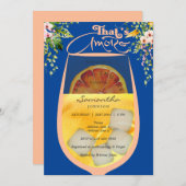 Invitation C'est Amore Peach Fuzz Blue Aperol Fête des mariée (Devant / Derrière)