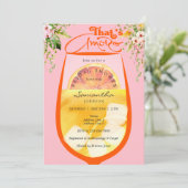 Invitation C'est Amore Pink Tropical Aperol Fête des mariées (Debout devant)
