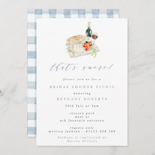 Invitation C'est Amore Pique-nique de Fête des mariées de vin