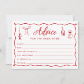 Invitation C'est Amore Pizza Fête des mariées Advice Card (Devant)