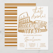 Invitation C'est Amore, Rome, Italie, Fête des mariées du Col (Devant / Derrière)