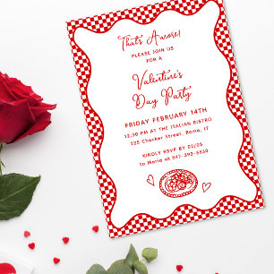 Invitation C'est Amore ! Rouge de la Saint Valentin