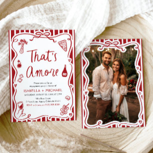 Invitation C'est Amore Whimsical Italian Engagement Party