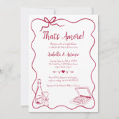 Invitation C'est Amore Whimsical Main Drawn Couples Douche (Devant)