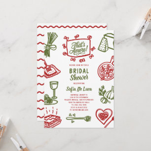 Invitation C'est Amore Whimsical Pasta Fête des mariées