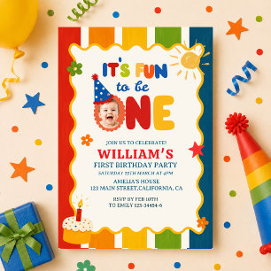 Invitation c'est amusant d'être une couleur de fête d'anniver