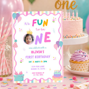 Invitation C'est Amusant D'être Une Fille de 1ère Année sur P