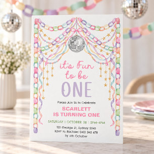 Invitation C'est amusant d'être unique : chaîne en papier Dis