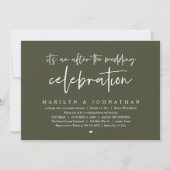 Invitation C'est après la fête mariage, dîner (Devant)