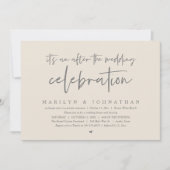 Invitation C'est après la fête mariage, dîner (Devant)