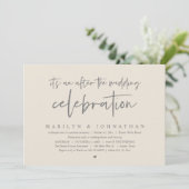 Invitation C'est après la fête mariage, dîner (Debout devant)