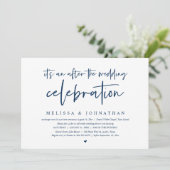 Invitation C'est après la fête mariage, dîner (Debout devant)