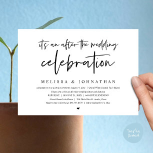 Invitation C'est après la fête mariage, dîner