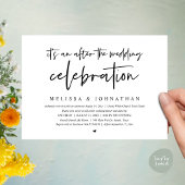 Invitation C'est après la fête mariage, dîner