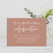 Invitation C'est après la fête mariage, dîner (Debout devant)