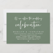 Invitation C'est après la fête mariage, dîner (Devant)