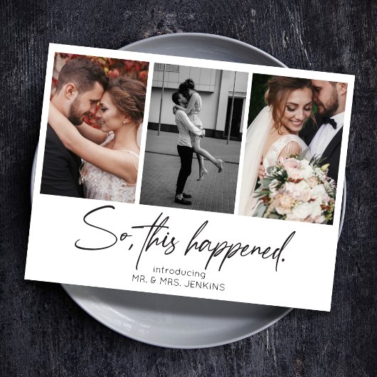 Invitation C'est Arrivé Galerie Multi Photo Elopement