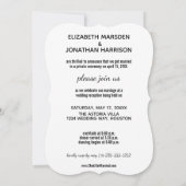 Invitation C'est arrivé Photo minimale Réception de mariage j (Dos)