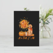 Invitation C'est Automne Y'All Golden Retrievers Chien Hallow (Debout devant)