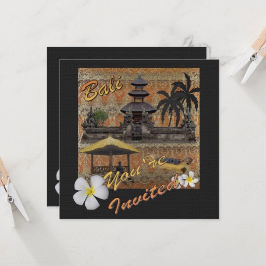 Invitation C'est Bali (Devant/Arrière en situation)