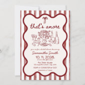 Invitation C'est beaucoup de Pizza Diner Fête des mariées mai (Devant)