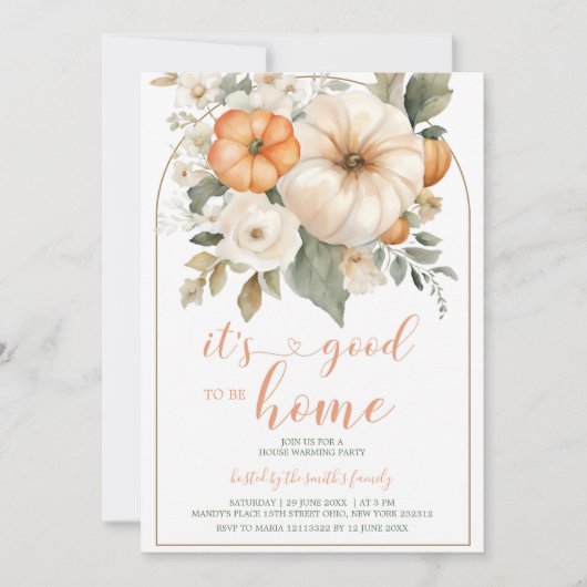 Invitation C'est bien d'être la fête du Citrouille à la maiso (Devant)