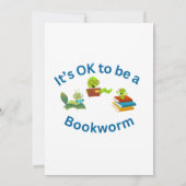 Invitation C'est bien d'être un ver de livre (Dos)